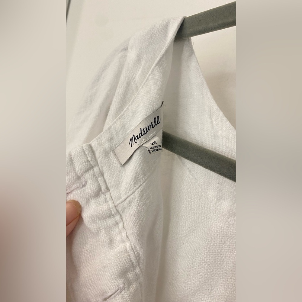 Madewell White Linen Cap Sleeve Top - Picture 3 of 3